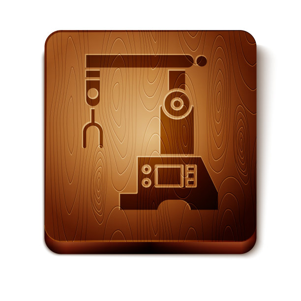 棕色装配线图标隔离在白色上图片下载