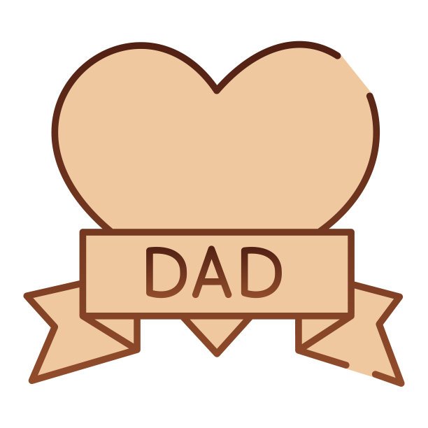 纹身用爸爸的题字平图标心纹身图片下载