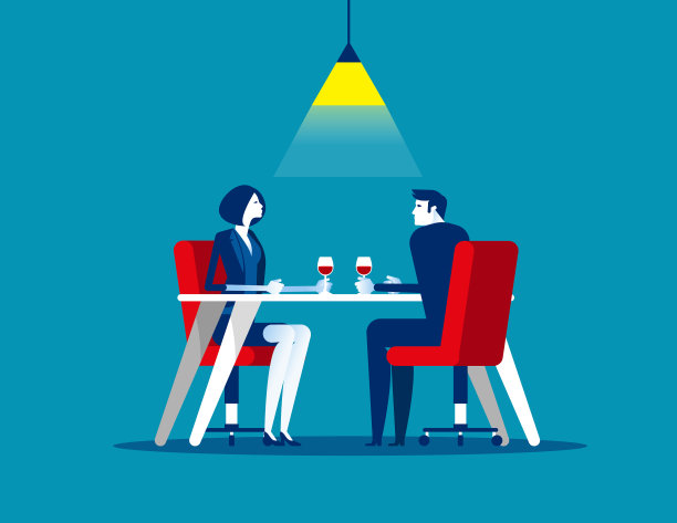 餐饮概念业务中的商务会议图片下载