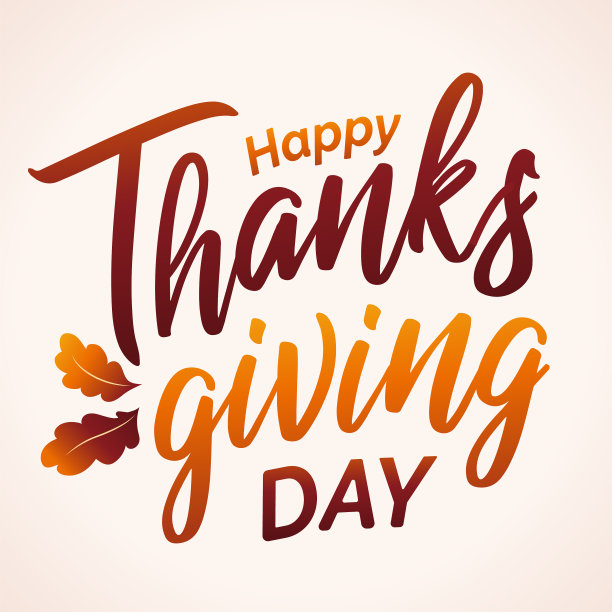 手绘的快乐感恩节排版在秋天图片下载