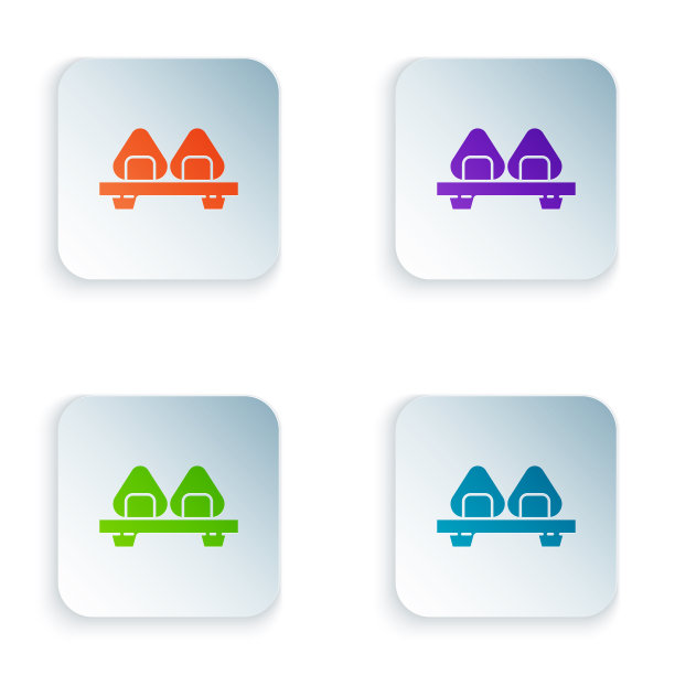 颜色寿司上的切割板图标隔离上图片下载