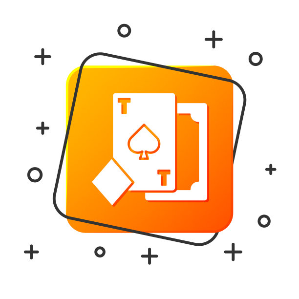 白色扑克牌与黑桃符号图标图片下载