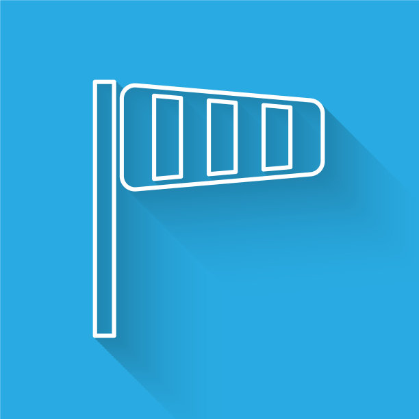 白线锥形气象风向标图片下载