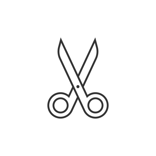 剪刀图标在平面风格的切割设备上白色图片下载
