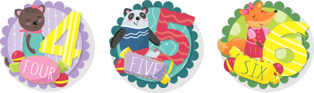 孩子纪念日数字标签设置可爱图片下载