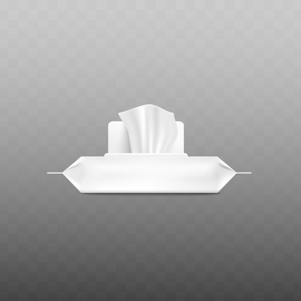 真实的白色湿巾包开放皮瓣和图片下载