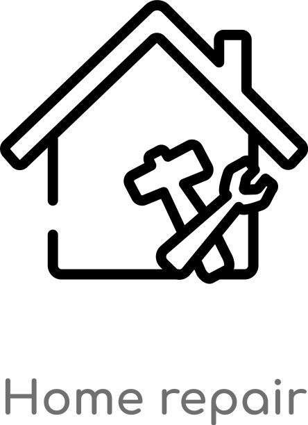 轮廓家居维修图标孤立黑色简单图片下载