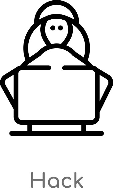 黑色简约线条轮廓图标图片下载
