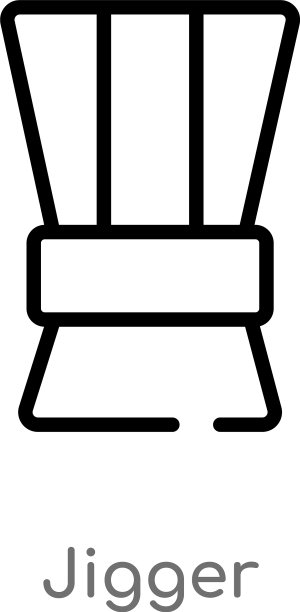 量酒器轮廓图标，黑色简约线条图片下载