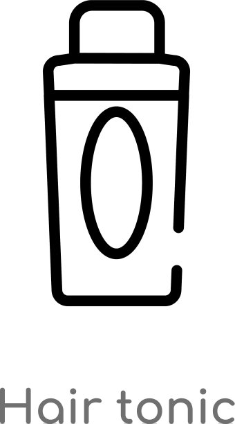 轮廓发素图标孤立黑色简单图片下载