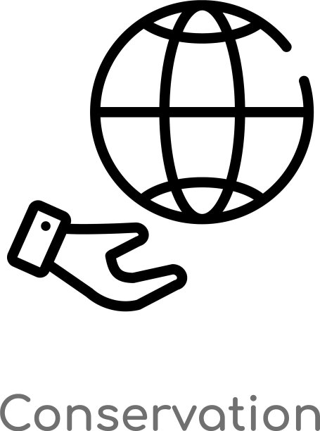 自然保护图标黑色简约轮廓图图片下载