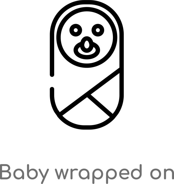 轮廓包在襁褓衣服图标图片下载