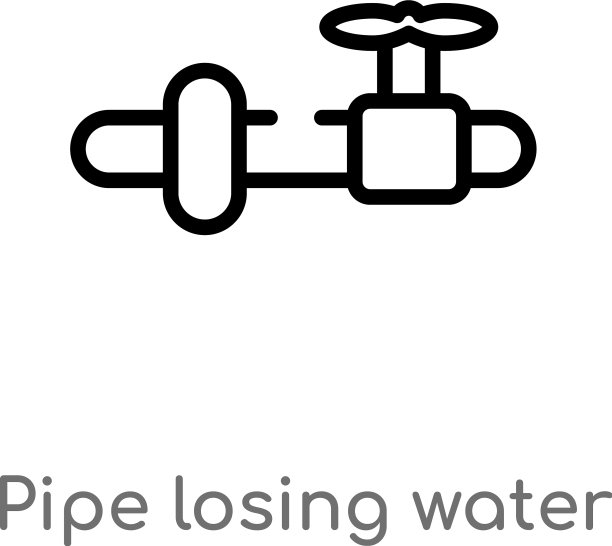 轮廓管失水图标孤立黑色图片下载