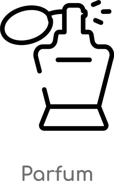 香水图标黑色简约轮廓图片下载