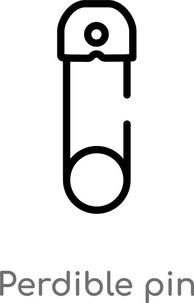 黑色简约图钉轮廓图标图片下载