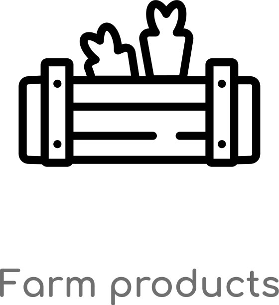 轮廓农产品图标孤立黑色简单图片下载