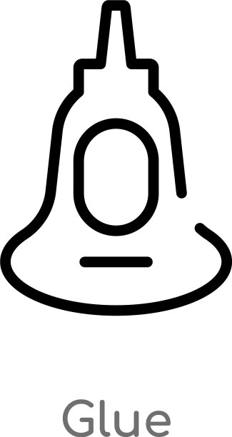黑色简约胶水图标图片下载