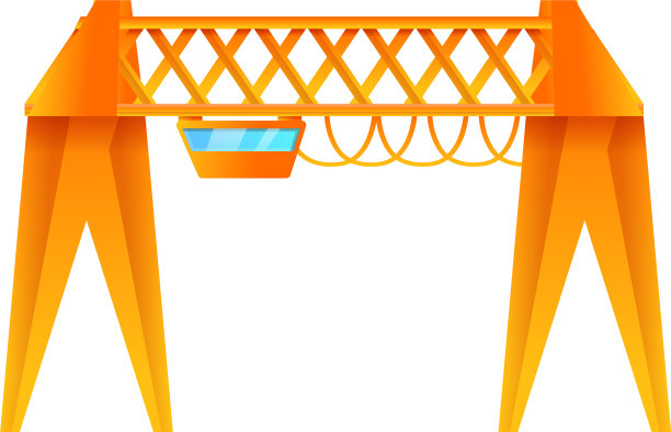 工业工厂起重机图标卡通风格图片下载