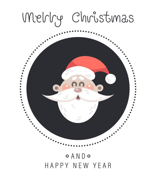 卡片上有圣诞老人和题字的头像图片下载