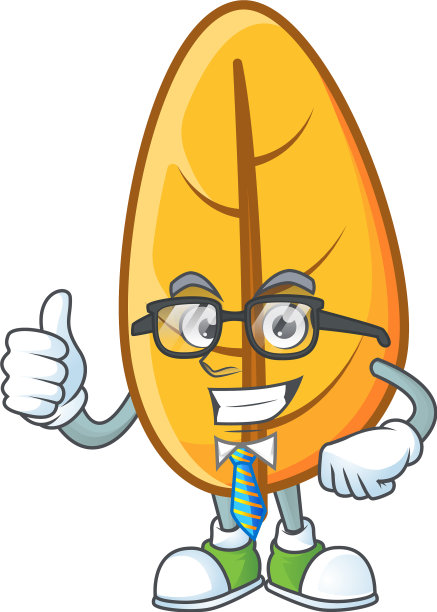 卡通黄秋叶与商人图片下载