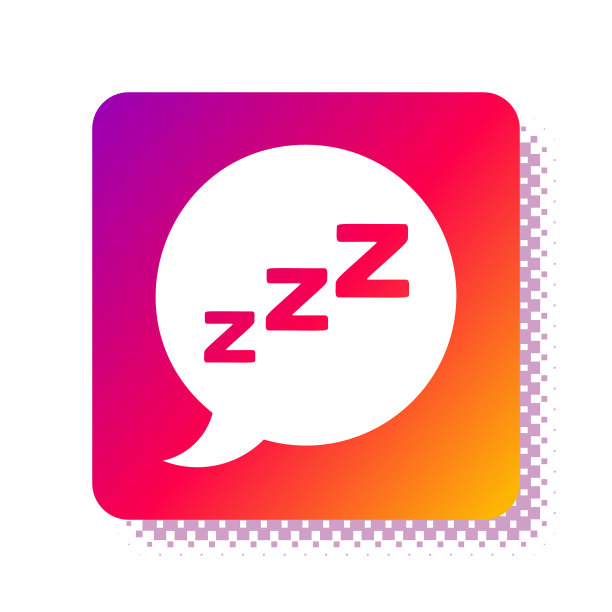 白色语音气泡与打鼾图标隔离图片下载