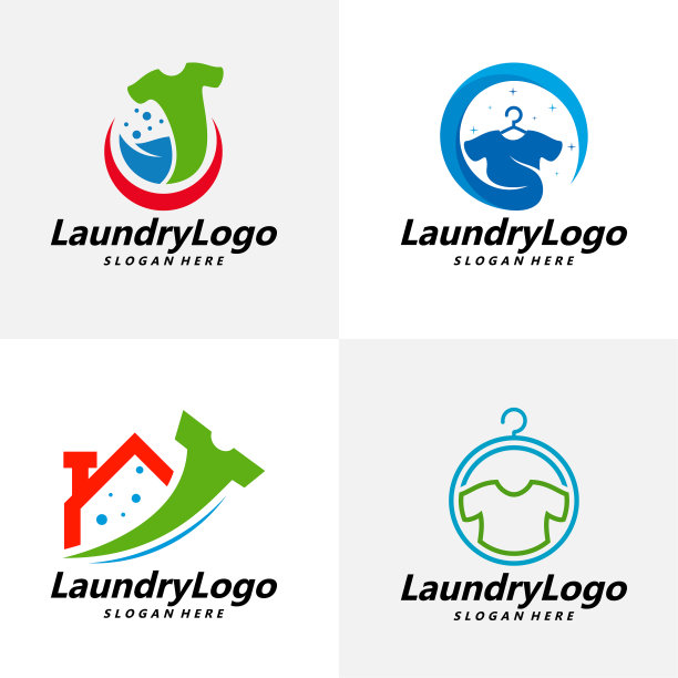 设置洗衣房标识模板设计清洗图片下载