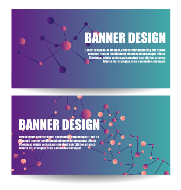 摘要分子横幅集图片下载