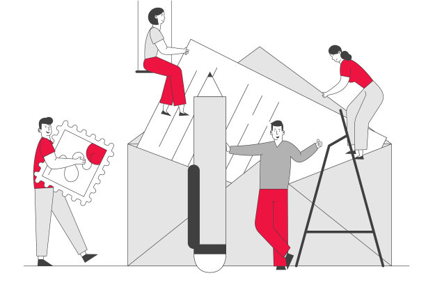 人们写信概念小雄和图片下载