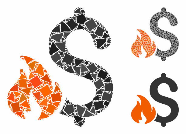 金融火马赛克图标破烂的物品图片下载