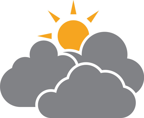 阴天图标设计模板孤立图片下载