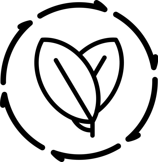 生态叶循环图标轮廓风格图片下载