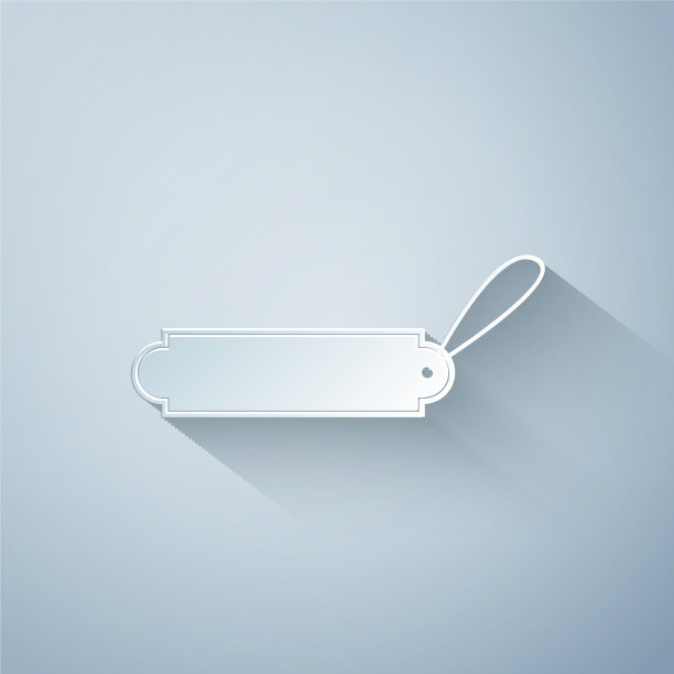 剪纸空白标签模板价格标签图标图片下载