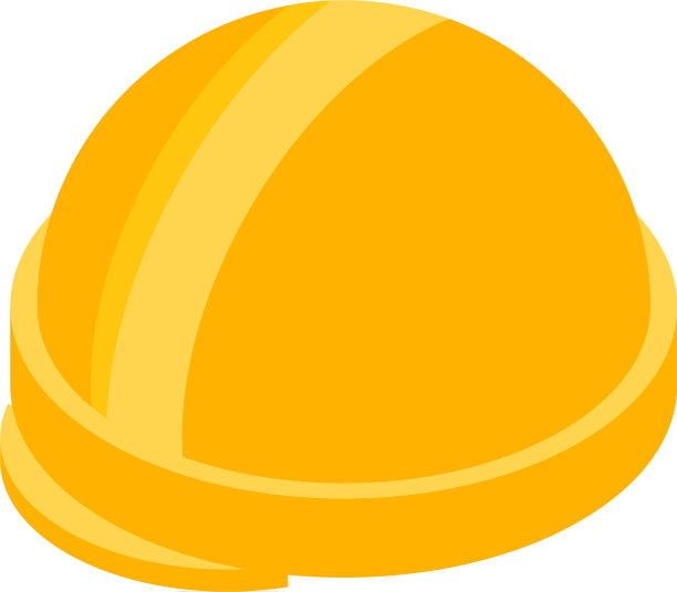 黄色保护头盔图标等距样式图片下载