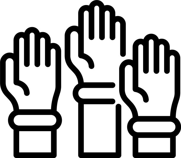 学校举手图标轮廓风格图片下载