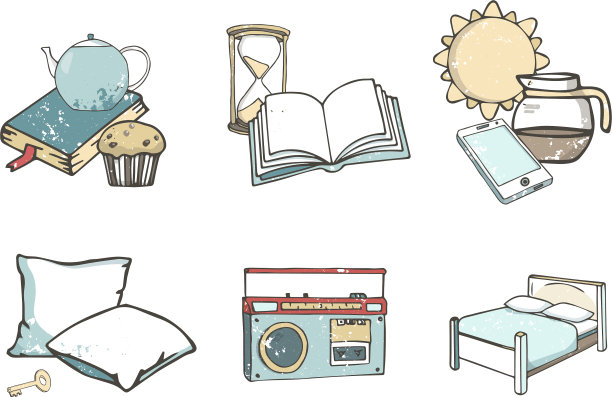 旅舍设置平图标旅行工具包手图片下载