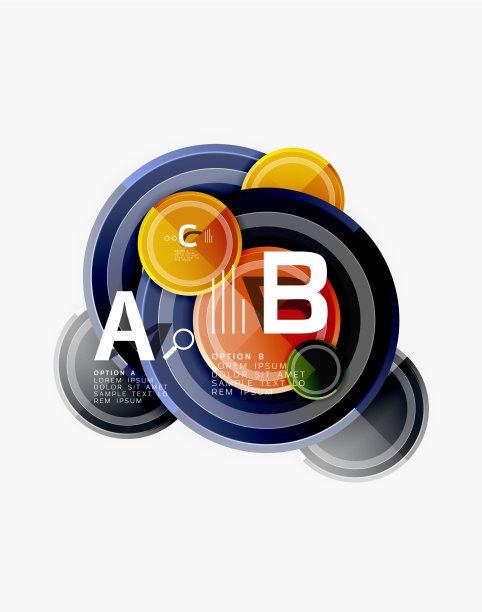 圆形图案抽象圆形构成图片下载