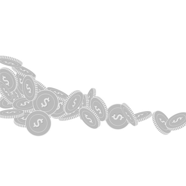 美国的美元硬币散落着黑色和图片下载