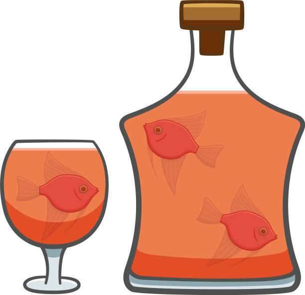 白兰地里的粉色天使鱼图片下载