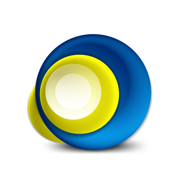 漩涡圆形旗帜3d风格抽象图片下载