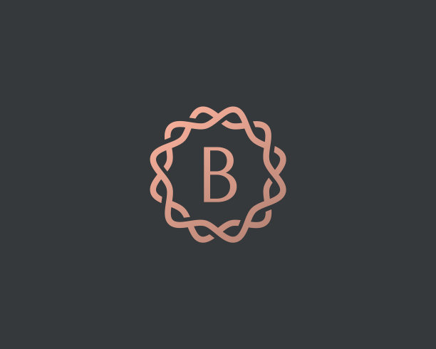 抽象线性字母b标志图标设计图片下载