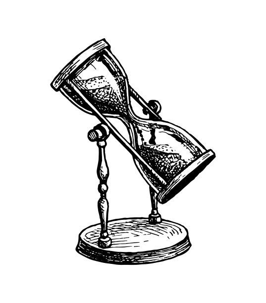 墨水素描复古沙漏图片下载