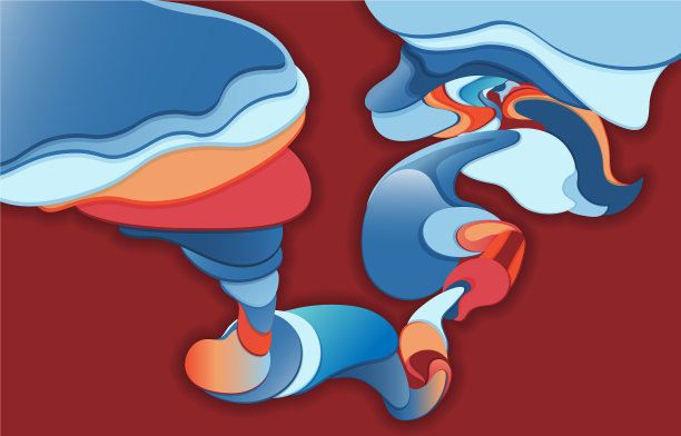 抽象现代造型与色彩设计背景图片下载