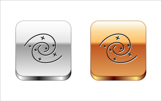 黑色黑洞图标孤立在白色背景上图片下载