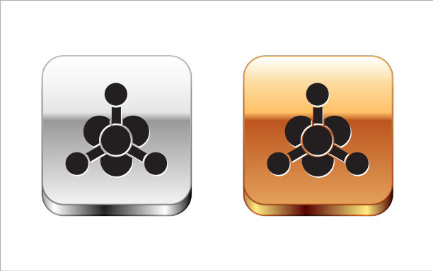 白色背景上分离出黑色细菌图片下载