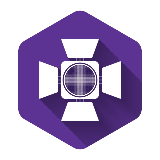 白色电影聚光灯下的偶像孤立与长图片下载