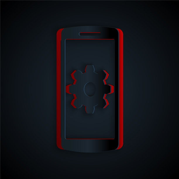 剪纸设置上的智能手机图标孤立图片下载