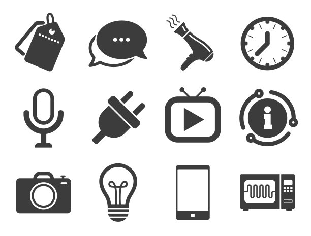 家电设备图标电子标志图片下载