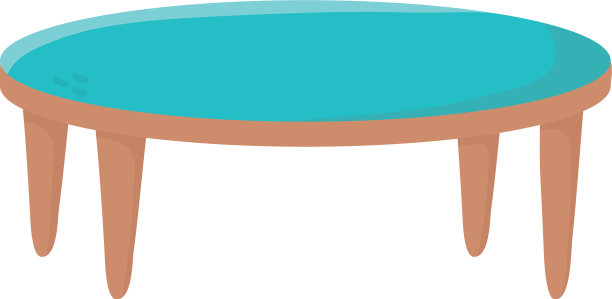 木制蓝色桌子家具装饰图标图片下载