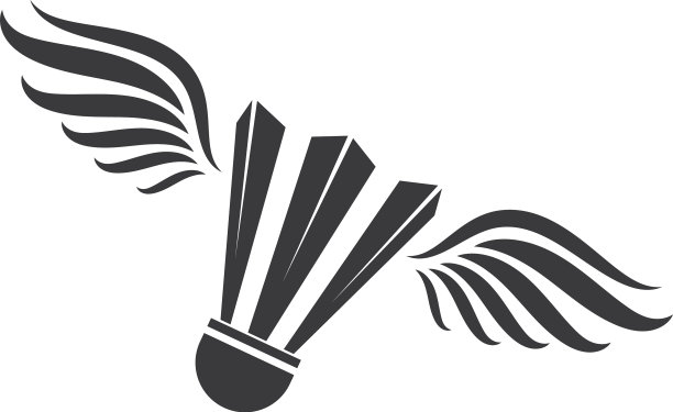 羽毛球图标标志设计图片下载