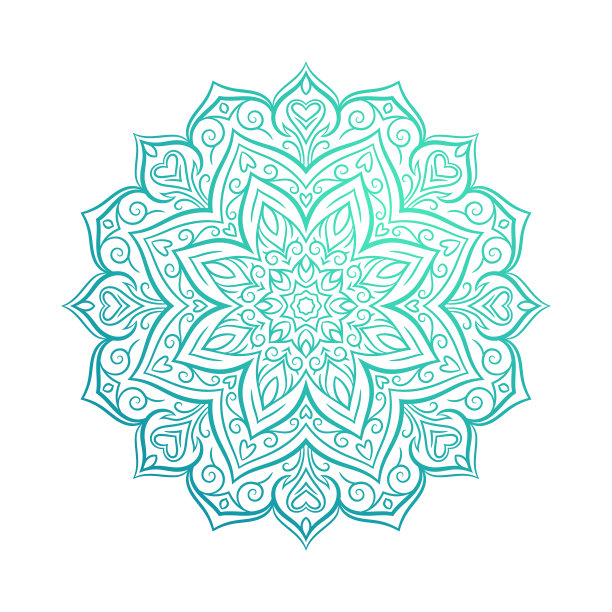 美丽的曼陀罗装饰元素图片下载